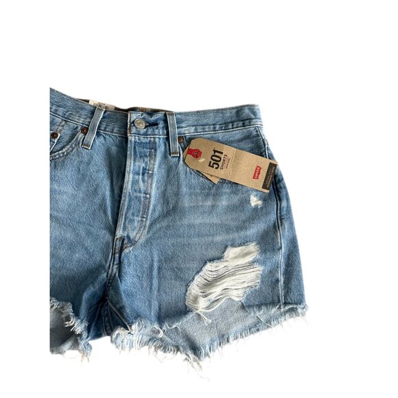 LEVIS 501 Denim High Rise Shorts Size 28 NEW NWT - Picture 3 of 8